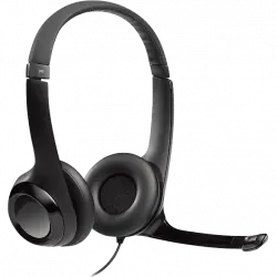 Auriculares - Logitech USB Headset H390, De diadema, Con cable, Para PC, Micrófono, Cancelación de ruido, Negro