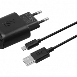 Cargador - ISY IWC-5200-1, Con Cable Micro-USB, Universal, Negro