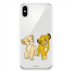 Funda Oficial de Disney Simba y Nala Mirada Cómplice El Rey León para iPhone X