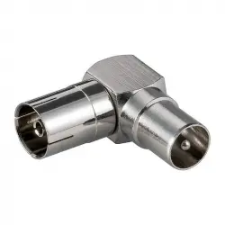 Goobay Adaptador para Antena 90° Coaxial Macho/Hembra Gris