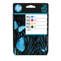 HP - Pack De 4 Cartuchos De Tinta Original 953 Negro/cian/magenta/amarillo (6ZC69AE)