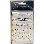Pack con 6 etiquetas para regalo Hallmark Black&Gold
