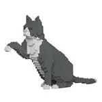 Puzzle 3D Jekca Grey Tuxedo Cat 03S