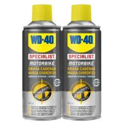 WD-40 Specialist Motorbike Pack 2 Spray Grasa de Cadenas Ambiente Húmedo 400ml