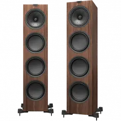 Altavoz de suelo - KEF Q750, Pack 2, 15 150 W, Uni-Q 1”-6.5”, 3 x Woofer 6.5”, 48Hz-28KHz, 8Ω /88dB, Nuez