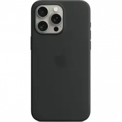 APPLE Funda de silicona con MagSafe para iPhone 15 Pro Max, Negro