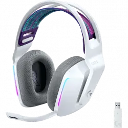 Auriculares gaming - Logitech G733, De diadema, Inalámbricos, Micrófono, PC/Mac/PS, Hasta 29h, Blanco