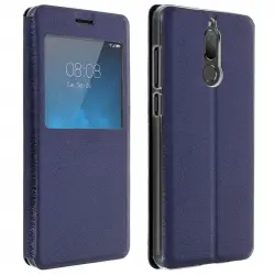 Avizar Funda Libro con Ventana Azul Oscuro para Huawei Mate 10 Lite