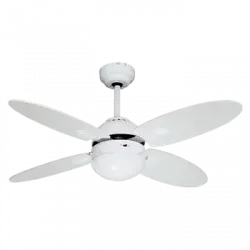 Bastilipo - Bastilipo Bermeo Blanco Ventilador Techo Con Mando A Distancia E27, 60 W, Blanco, 105 X 41 Cm, Eficiencia Energética G