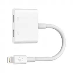 Belkin Rockstar™ Adaptador de Audio + Carga Lightning Blanco