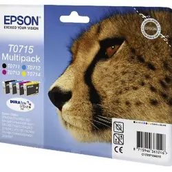 Cartucho de tinta - Epson C13T07154020 Negro Amarillo Cian Magenta