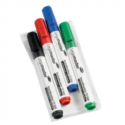 Legamaster TZ 100 Estuche de 4 Rotuladores Fácil Borrado Colores Variados