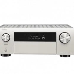 Receptor AV - Denon AVC-X4700H, 200 W, 8K UHD vía HDMI, DTS, Dolby Atmos, IMAX Enhanced, Plata