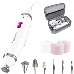 Set de manicura y pedicura - Medisana MP 840, 7 accesorios, 3 Velocidades