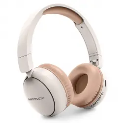 Energy Sistem - Auriculares diadema Bluetooth Energy Sistem Radio Color crema 100% plástico reciclado, radio FM, reproductor MP3 y ranura para tarjeta Micro SD.