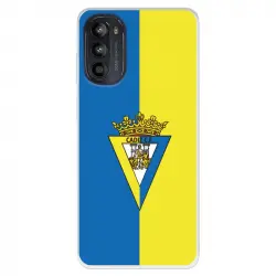 Funda Para Motorola Moto G52 Del Cádiz Cf Escudo Fondo Bicolor - Licencia Oficial Cádiz Cf