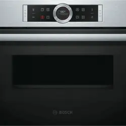 Horno con microondas - Bosch CMG633BS1, 900W, Multifunción, Integrable, 6 programas, 45 L, Negro