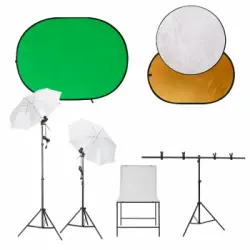 Kit De Estudio Fotográfico Con Set De Fondo, Mesa Y Reflector Vidaxl