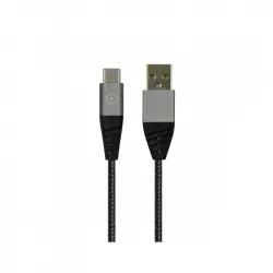 Muvit Tiger Cable USB Tipo-C 3A 1,2m Gris