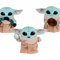 Peluche - Grogu (Baby Yoda), The Mandalorian (Star Wars), 17 cm, 1 Unidad (Modelo aleatorio)