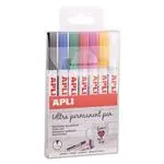 Set Apli de 7 rotuladores permanentes punta fina colores surtidos