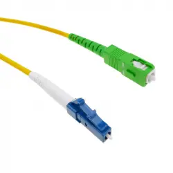 BeMatik Cable de Fibra Óptica LC/PC a SC/APC Monomodo Simplex 9/125 1m