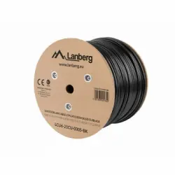 Cable De Red Rígido Utp Categoría 6 Lanberg Lcu6-21cu-0305-bk Negro 305 M