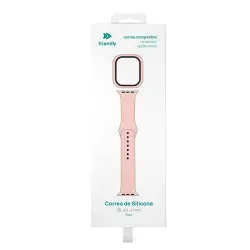 Correa de Silicona + protector de pantalla Friendly Rosa para Apple Watch 38/40/41 mm