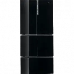 Frigorífico americano - Haier F+ Series 9 HFF-750CGBJ, No Frost, 488 l, 190 cm, Motor Inverter, Antibacterias, Negro