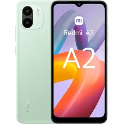 Móvil - Xiaomi Redmi A2, Verde, 64 GB, 3 GB RAM, 6.52" HD+ Dot Drop Display, MediaTek Helio G36, 5000 mAh, Android