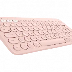 Teclado inalámbrico - Logitech K380, Para macOS, Bluetooth, Ergonómico, Multidispositivo, Teclas de acceso directo, Rosa