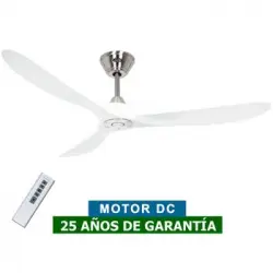 Ventilador De Techo Casafan 315224 Eco Genuino 152cm Blanco/cromo Cepillado