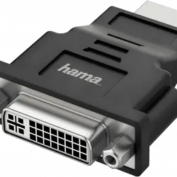 Adaptador - Hama 00200339, De conector HDMI a enchufe DVI-D, Transmisión 4K Ultra HD, Negro