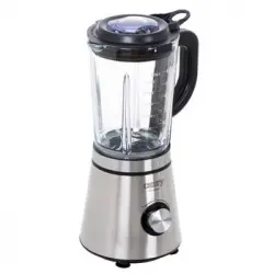 Batidora Vaso Americana, Jarra Cristal 1,5 L, 2 Velocidades, Pica Hielo, Cuchillas Acero Inox. Acero Inoxidable / Negro 2200w Camry Cr4083