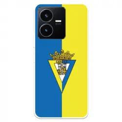 Funda Para Vivo Y22s Del Cádiz Cf Escudo Fondo Bicolor - Licencia Oficial Cádiz Cf