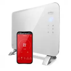 Radiador Eléctrico Convector Cristal 1000w Calefacción Wifi App Gridinlux