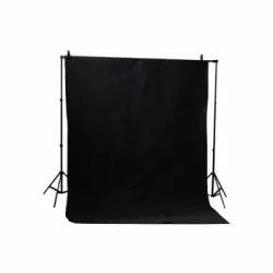 Soporte De Fondo + Telón De Fondo Negro 3x6m Br-d246 Bresser