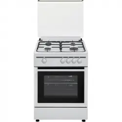 Vitrokitchen CB60BB Cocina de Gas Butano 4 Zonas + Horno Blanca