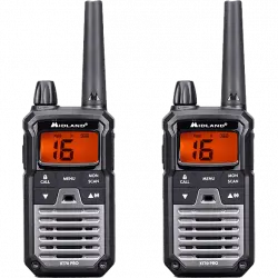 Walkie Talkie - Midland XT70 Pro, Carga Rápida, 32 canales, USB, Alcance de 12 km, Negro