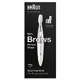 Afeitadora - Braun FG1106, Recortadora para cejas, Autonomía 120 min, Blanco/Gris