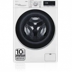 Lavadora carga frontal - LG F4WV5012S0W, Serie 500, 12 kg, 1400 rpm, AI Direct Drive™, TurboWash™, Blanco