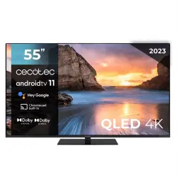 Tv qled 55'' cecotec vqu11055z+ 4k uhd hdr smart tv