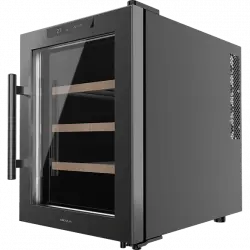 Vinoteca - Cecotec Bolero GrandSommelier 1220 CoolWood, Termoeléctrico , 12 botellas, 120 W, Iluminación LED, 47 cm, 26 dB, Negro