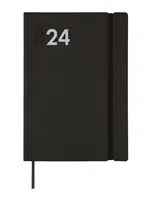 Agenda anual 2024 Finocam A5 Dynamic Mara Y10 semana vista vertical Negro catalán