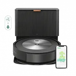 Robot friegasuelos - iRobot Roomba Combo j5+, 750 w, 360 ml, 72 min Autonomía, Grafito