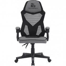 Silla gaming - Newskill Eros Mesh, Carga máx. 150 kg, Respaldo mallado, Tela transpirable, Gris