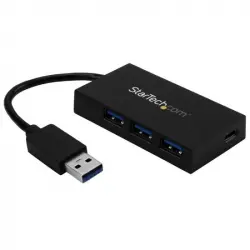 StarTech Concentrador 4x Puertos USB 3.0 Negro