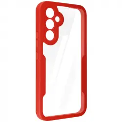 Carcasa Para Samsung Galaxy A34 5g Plexiglás Y Polímero Contorno Rojo