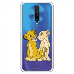 Funda Para Xiaomi Redmi K30 Oficial De Disney Simba Y Nala Silueta - El Rey León
