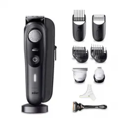 Braun - Recortadora Profesional De Barba Series 9 BT9441, Recortadora Con Accesorios De Barbero Y 180 Minutos De Autonomía